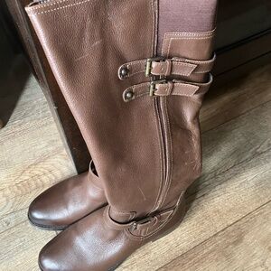 Naturalizer Jessie Tailored Leather Riding Boot - Wide Calf